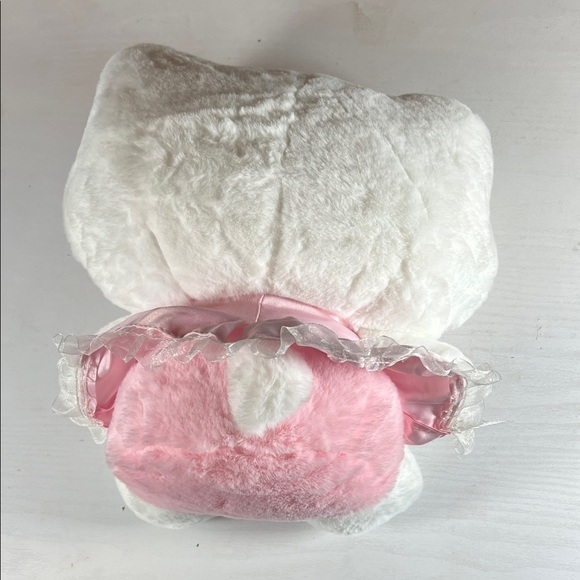Hello Kitty Plush with Pink Bow and White Fur - Picture 2 of 4